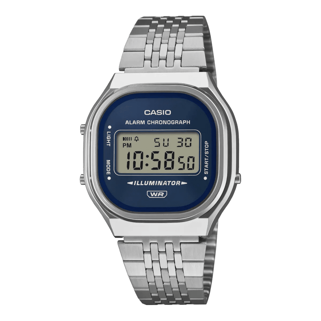Casio Vintage A140WE-2A Digital Navy Blue Dial Stainless Steel Unisex Watch | Casio A140WE-2A - VERSE -