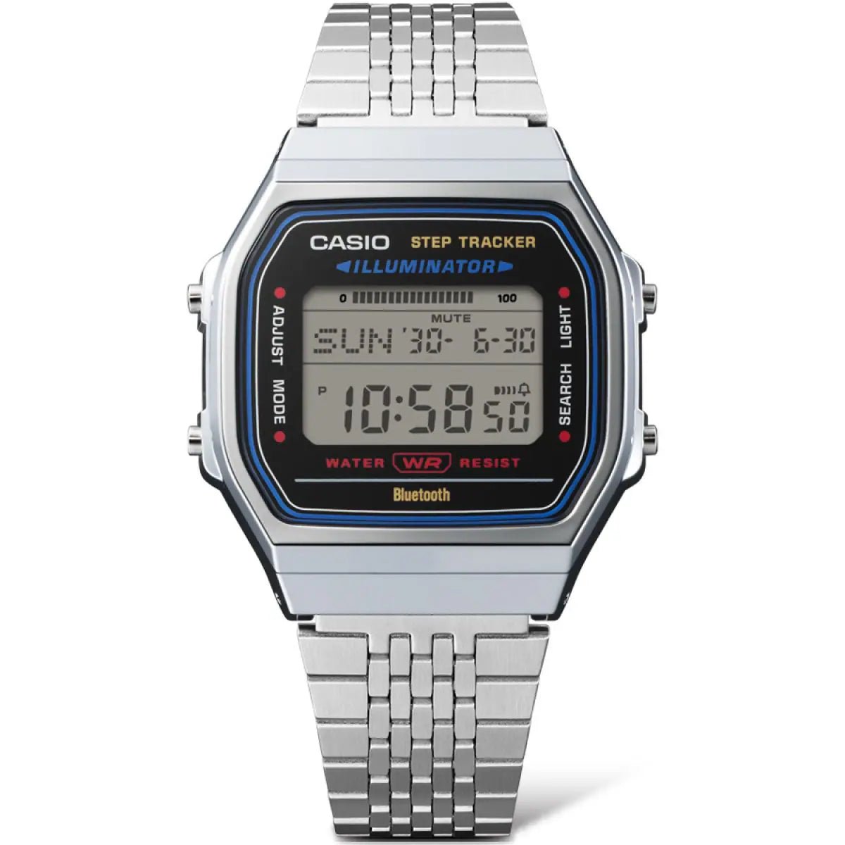 Casio Vintage ABL-100WE-1ADF Step Tracker Bluetooth Black Digital Dial Stainless Steel Unisex Watch | Casio ABL-100WE-1ADF - VERSE -