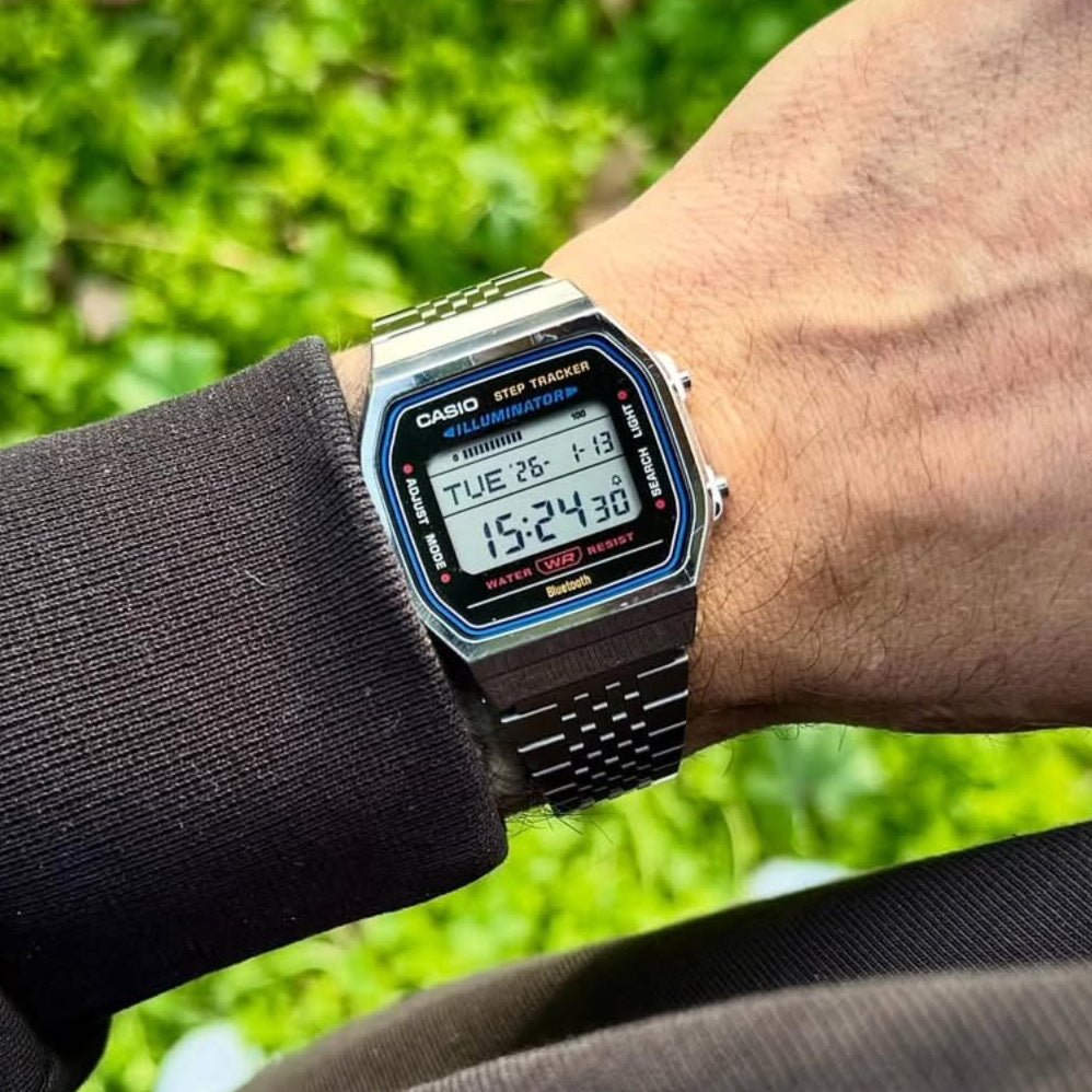 Casio Vintage ABL-100WE-1ADF Step Tracker Bluetooth Black Digital Dial Stainless Steel Unisex Watch | Casio ABL-100WE-1ADF - VERSE -