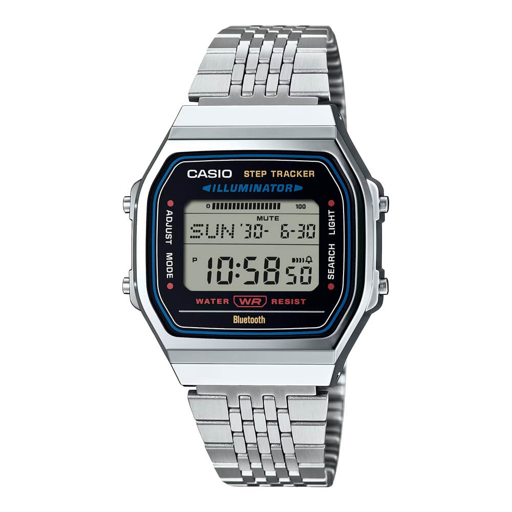 Casio Vintage ABL-100WE-1ADF Step Tracker Bluetooth Black Digital Dial Stainless Steel Unisex Watch | Casio ABL-100WE-1ADF - VERSE -