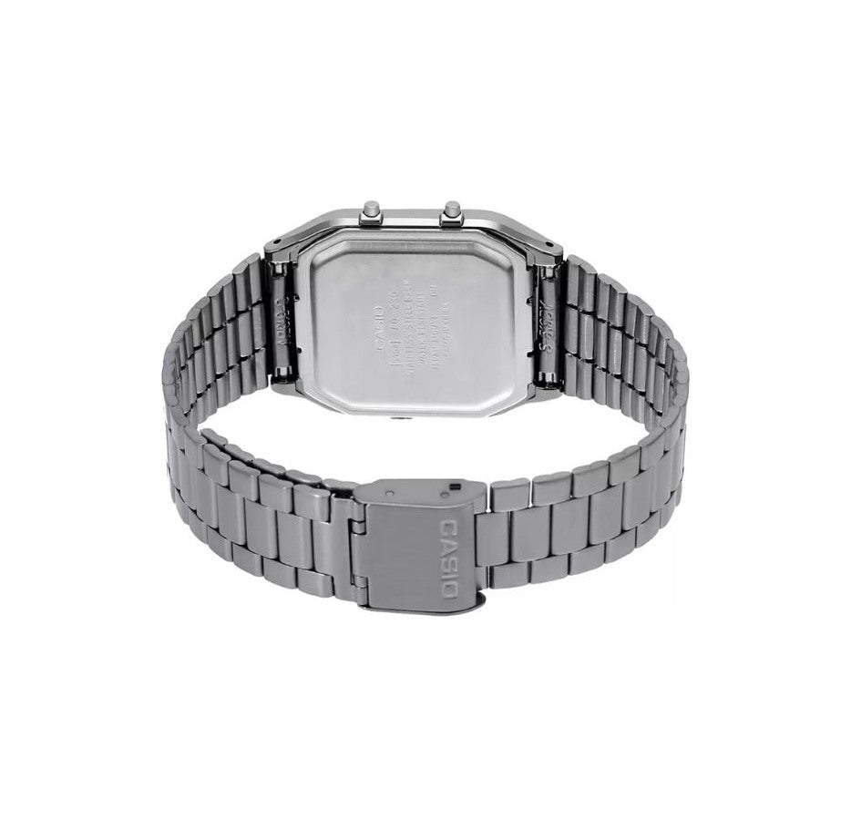 Casio Vintage AQ-230EGG-3ADF Analog-Digital Dark Green Dial Gunmetal Stainless Steel Unisex Watch | Casio AQ-230EGG-3ADF - VERSE -