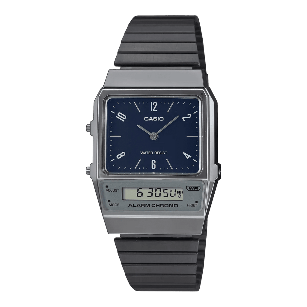 Casio Vintage AQ-800EB-2A Analog-Digital Navy Blue Dial Dark Gray Band Unisex Watch | Casio AQ-800EB-2A - VERSE -