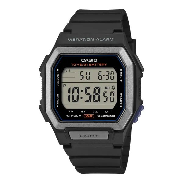 Casio W-738H-1AVDF Black Digital Dial Black Resin Men's 100m Sports Watch | Casio W-738H-1AVDF - VERSE -