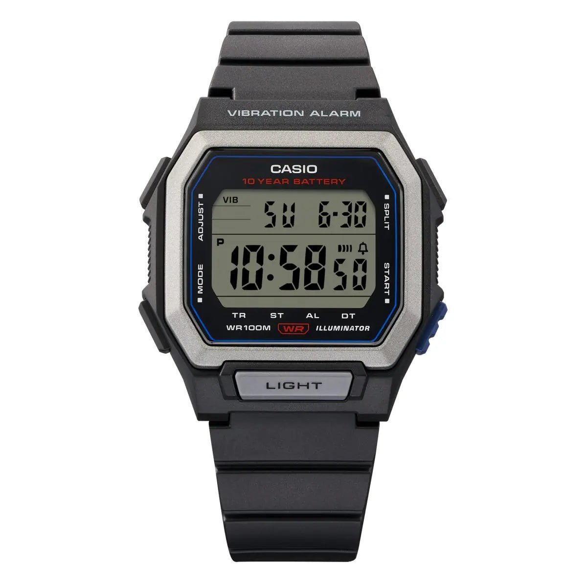 Casio W-738H-1AVDF Black Digital Dial Black Resin Men's 100m Sports Watch | Casio W-738H-1AVDF - VERSE -