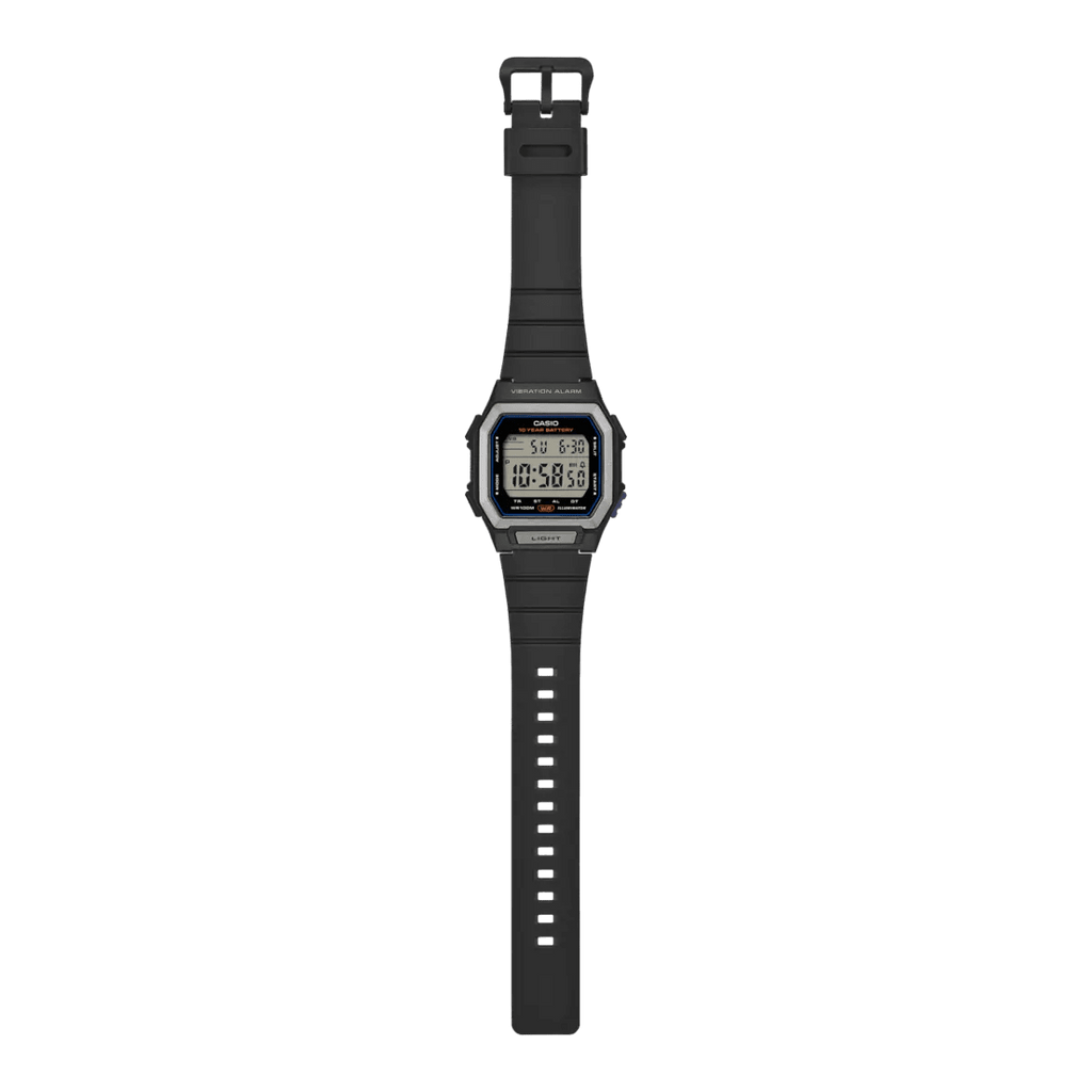 Casio W-738H-1AVDF Black Digital Dial Black Resin Men's 100m Sports Watch | Casio W-738H-1AVDF - VERSE -