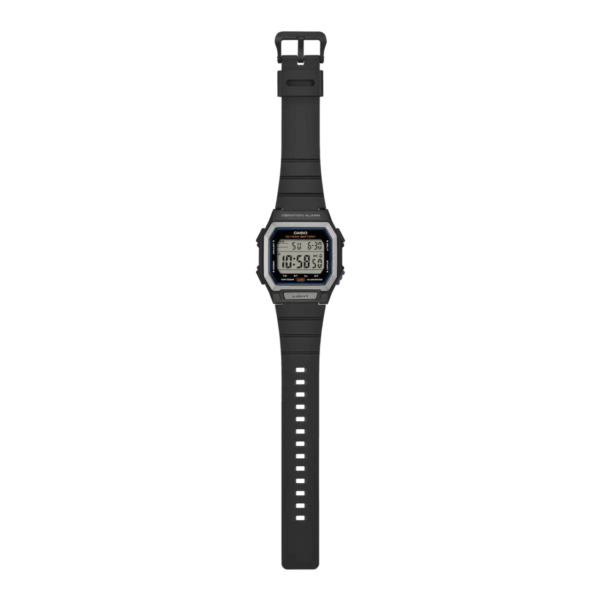 Casio W-738H-1AVDF Black Digital Dial Black Resin Men's 100m Sports Watch | Casio W-738H-1AVDF - VERSE -