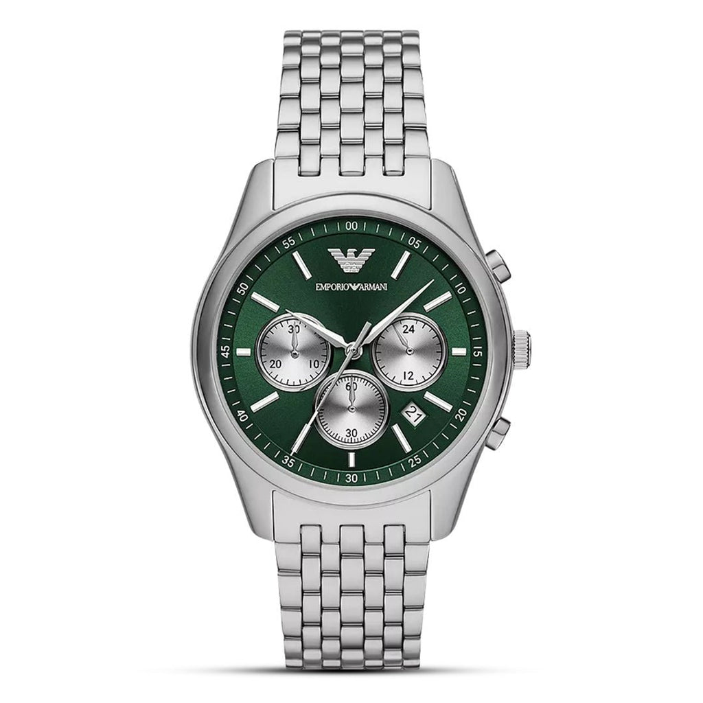 Emporio Armani Antonio Chronograph Green Dial Stainless Steel Men's Watch | Emporio Armani AR11581 - VERSE -