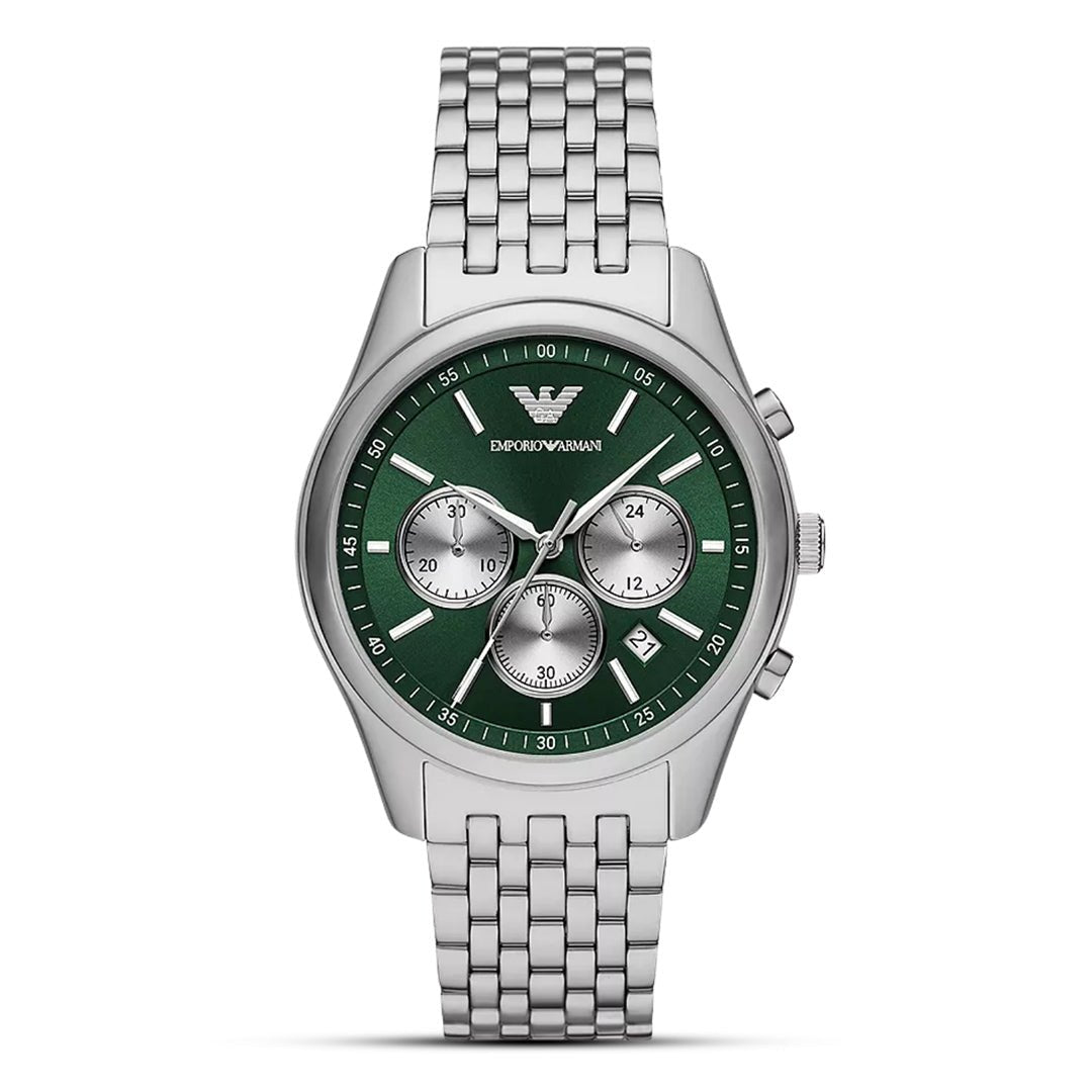 Emporio Armani Antonio Chronograph Green Dial Stainless Steel Men's Watch | Emporio Armani AR11581 - VERSE -