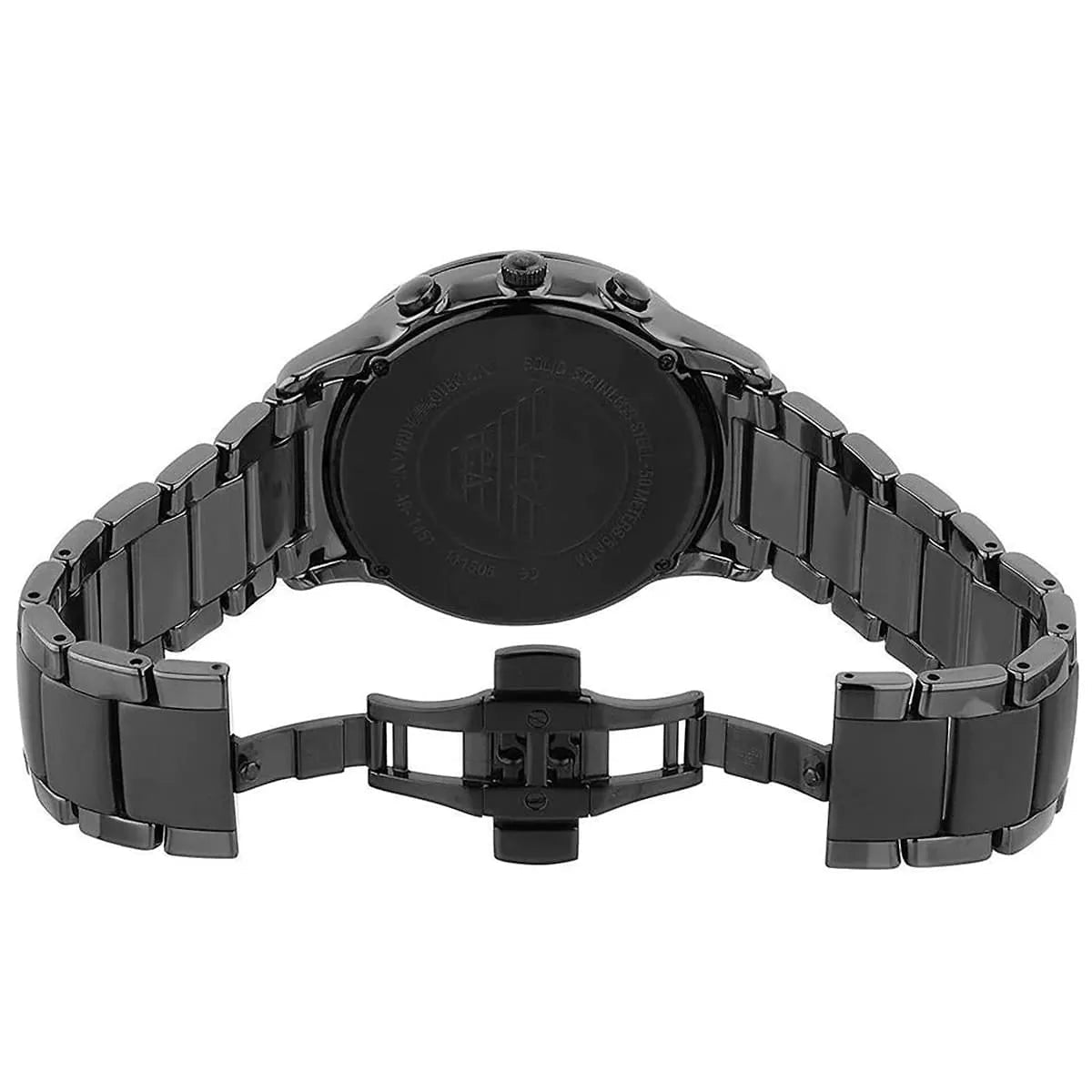Emporio Armani Ceramica Chronograph Triple Black Ceramic Men's Watch | Emporio Armani AR1451 - VERSE -