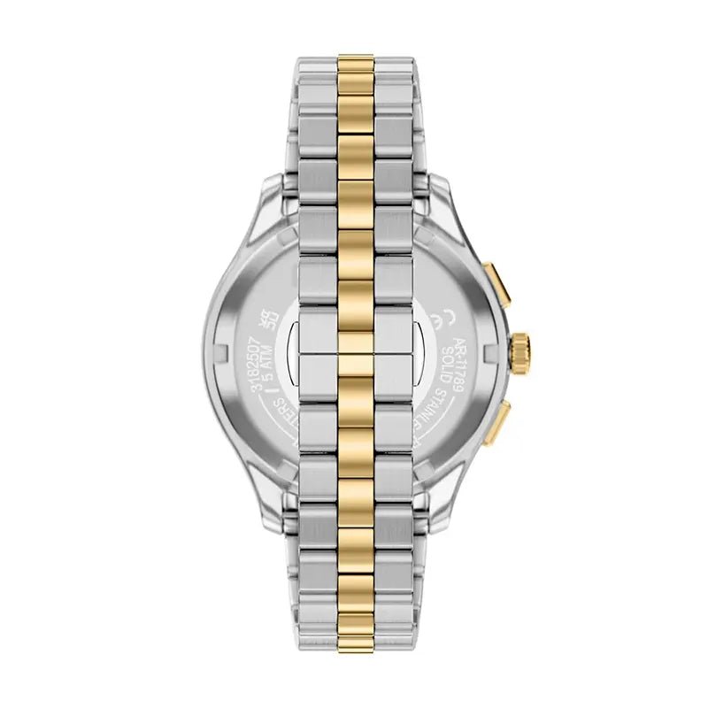 Emporio Armani Dario Chronograph Brown Dial Two-Tone Stainless Steel Men's Watch | Emporio Armani AR11789 - VERSE -