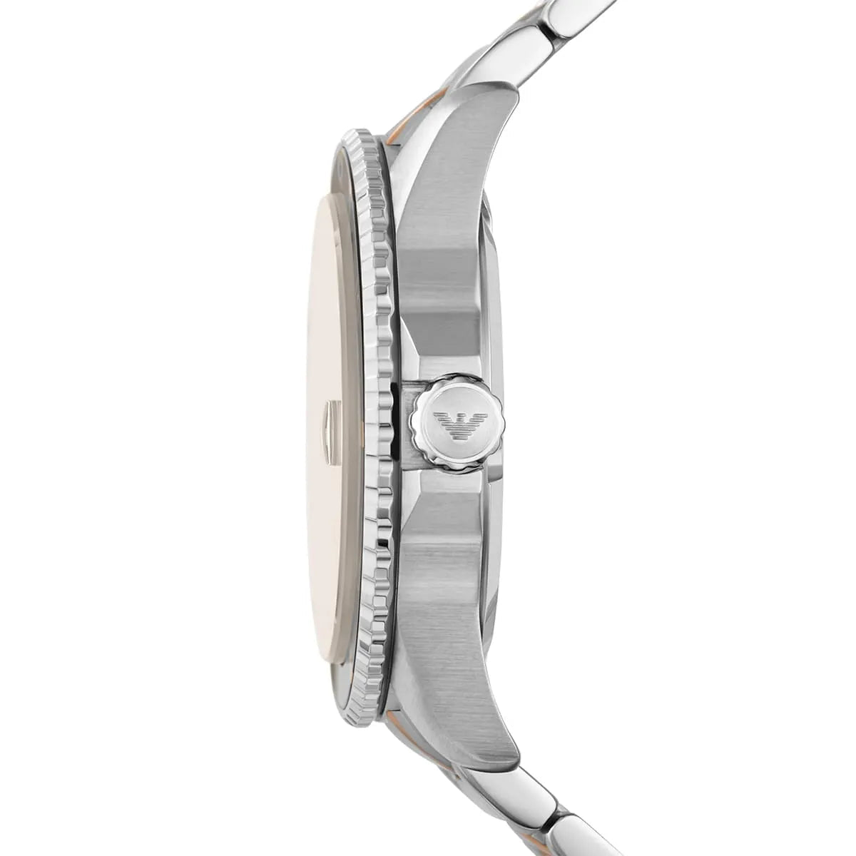 Emporio Armani Diver Two-Tone Deep Brown Dial Stainless Steel Men's 100M Watch | Emporio Armani AR11340 - VERSE -