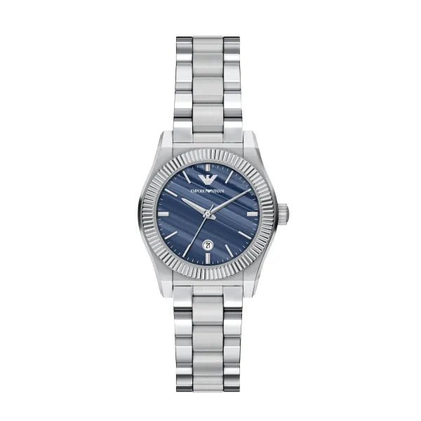 Emporio Armani Federica Blue Malachite Dial Stainless Steel Women's Watch | Emporio Armani AR11760 - VERSE -