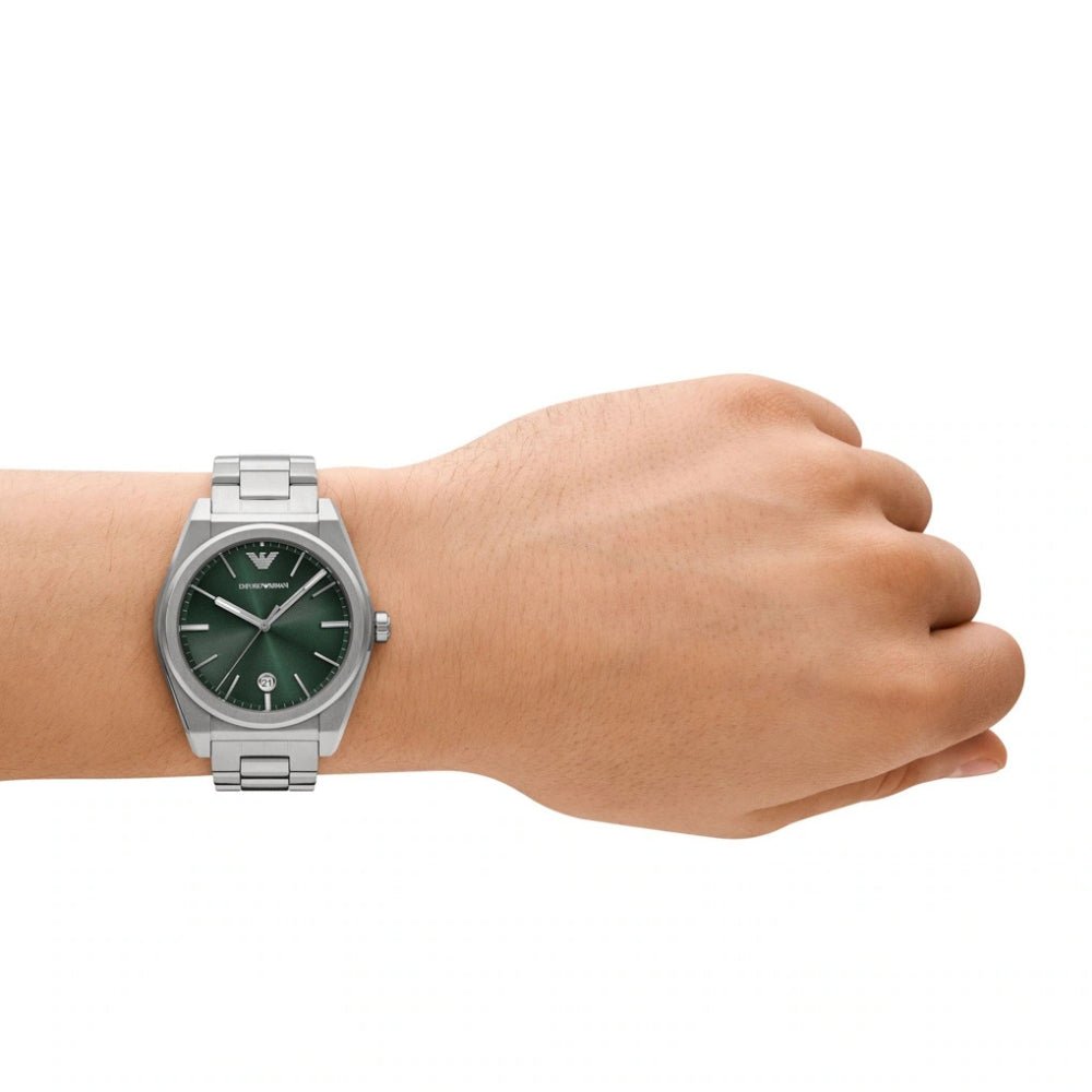 Emporio Armani Federico Green Dial Stainless Steel Men's Watch | Emporio Armani AR11621 - VERSE -