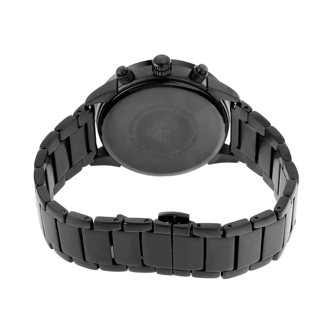 Emporio Armani Mario Chronograph Black Dial Black Stainless Steel Men's Watch | Emporio Armani AR11242 - VERSE -