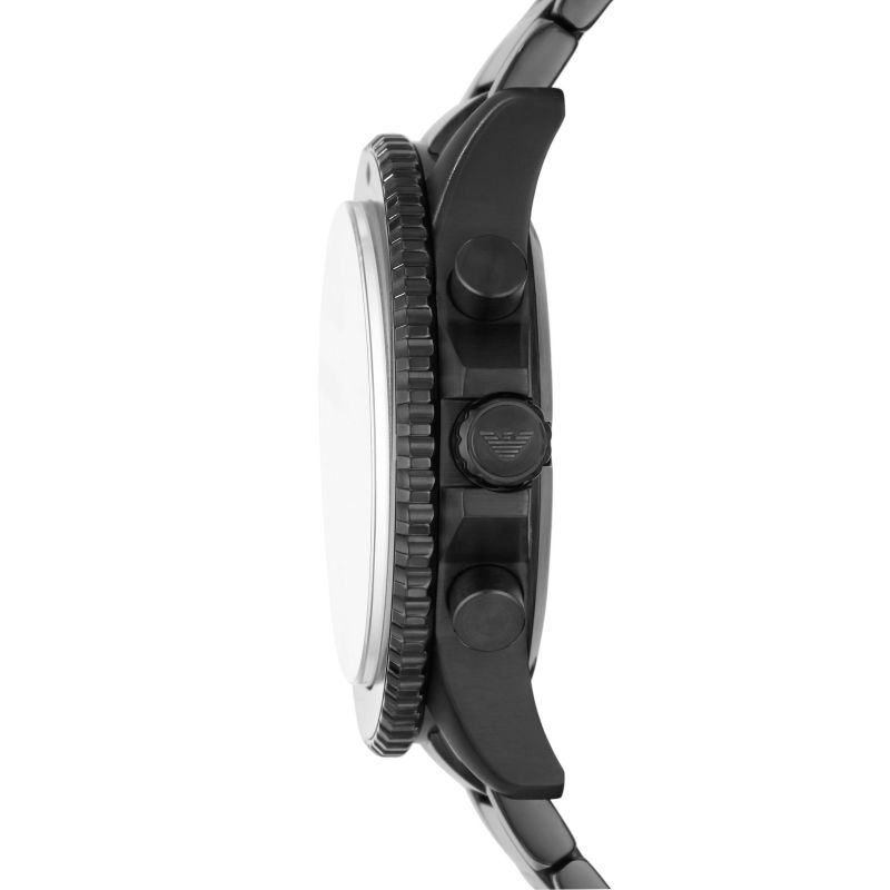 Emporio Armani Mario Chronograph Black Dial Black Stainless Steel Men's Watch | Emporio Armani AR11363 - VERSE -