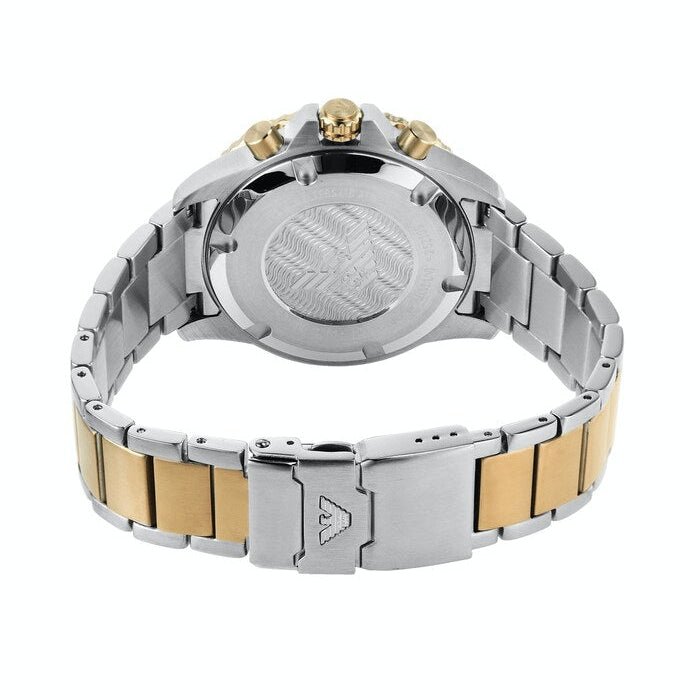 Emporio Armani Mario Chronograph Rifle Green Dial Two-Tone Stainless Steel Men's Watch | Emporio Armani AR11361 - VERSE -