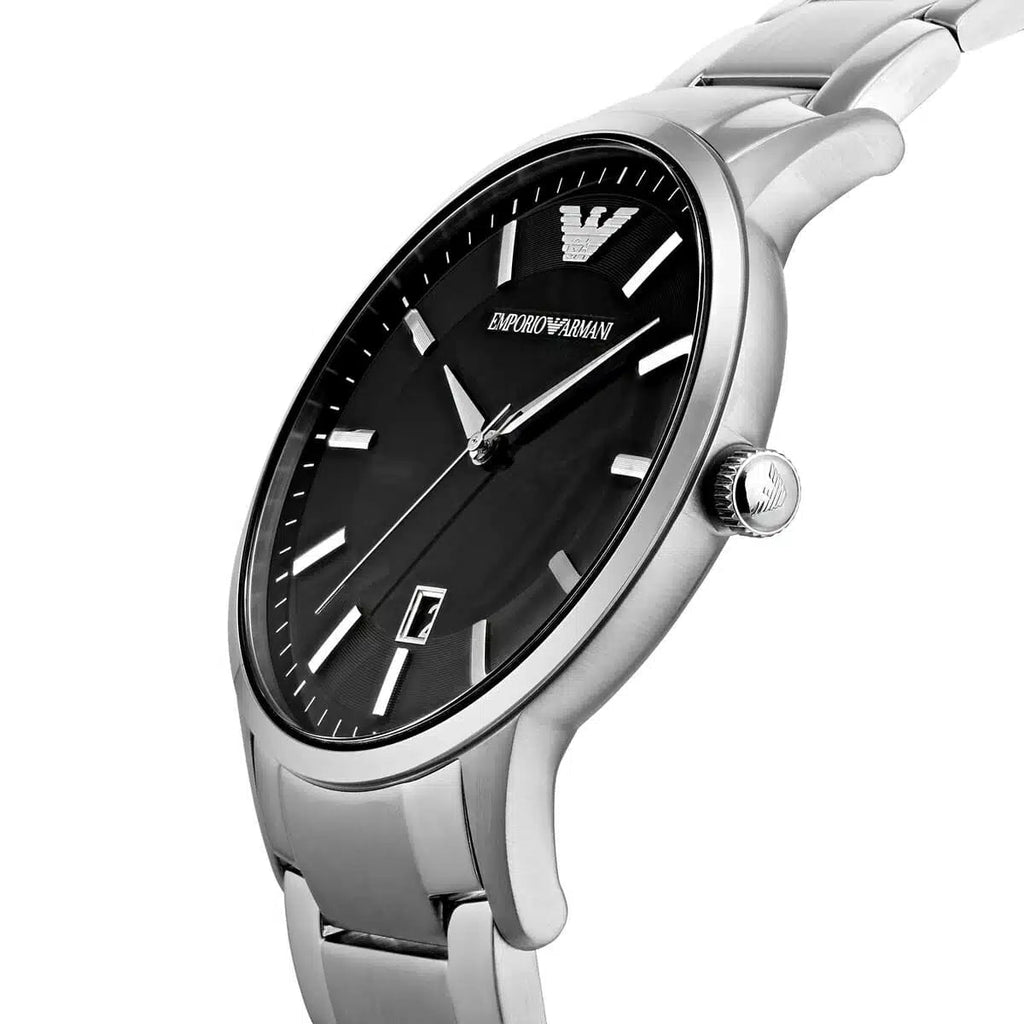 Emporio Armani Renato Black Dial Stainless Steel Men's Watch | Emporio Armani AR11181 - VERSE -