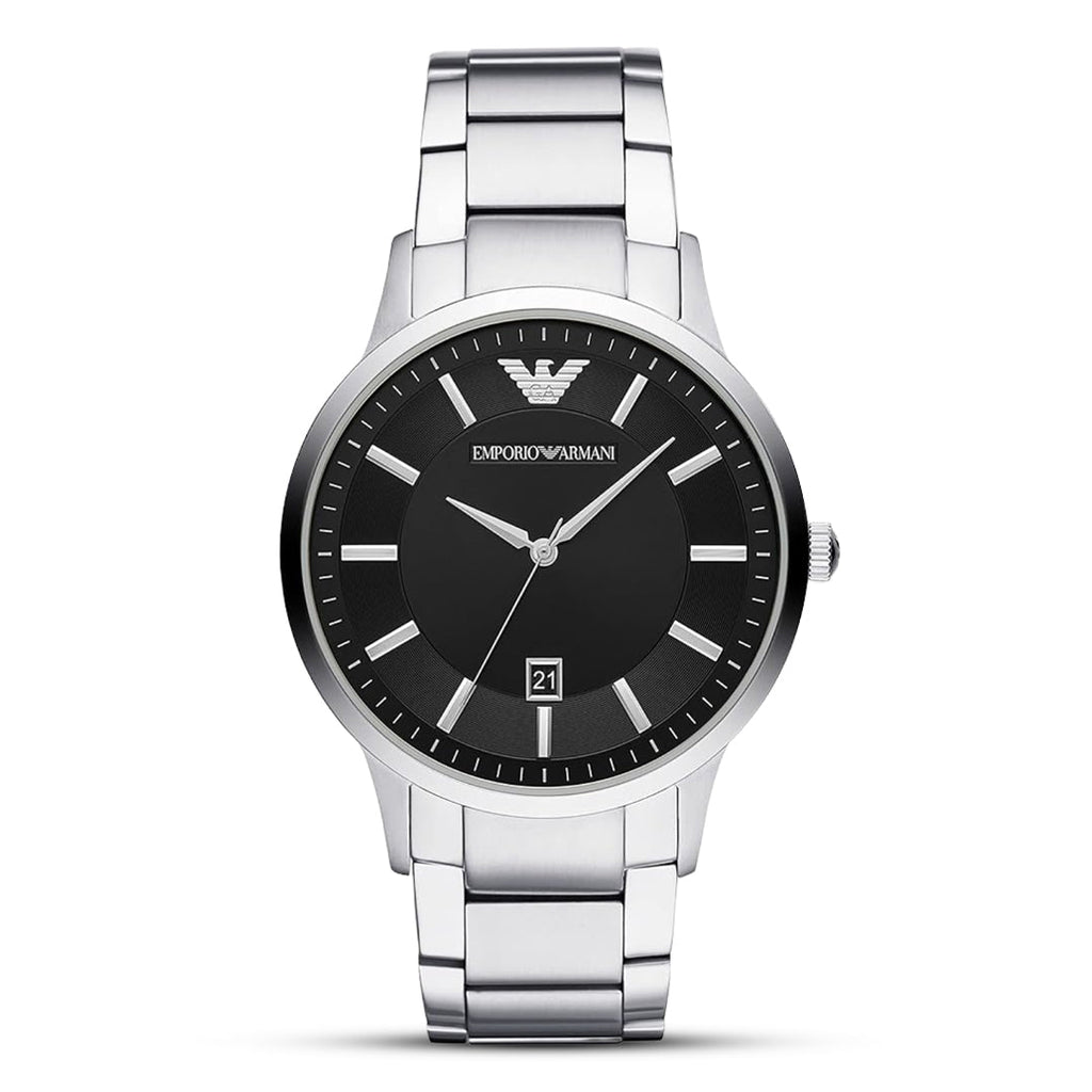 Emporio Armani Renato Black Dial Stainless Steel Men's Watch | Emporio Armani AR11181 - VERSE -