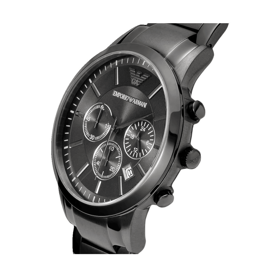 Emporio Armani Renato Chronograph Gunmetal Grey Dial Stainless Steel Men's Watch | Emporio Armani AR2454 - VERSE -