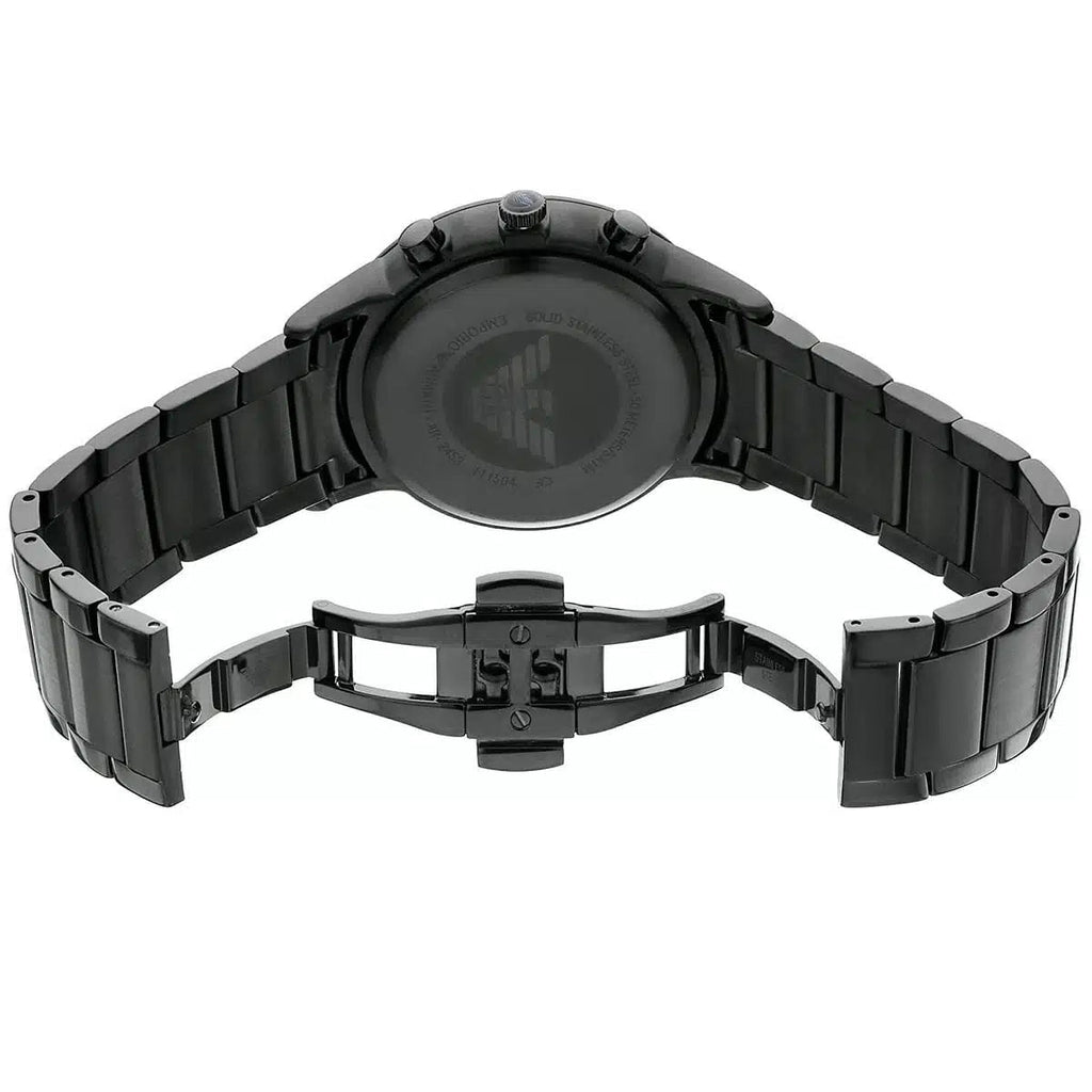 Emporio Armani Renato Classic Chronograph Black Dial Triple Black Stainless Steel Men's Watch | Emporio Armani AR2453 - VERSE -