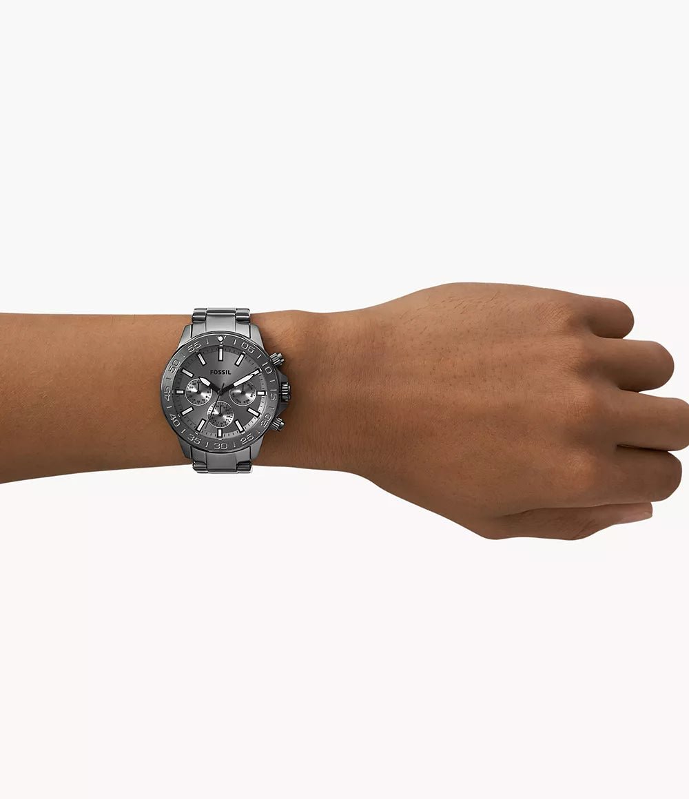 Fossil Bannon Multifunction Smoke Stainless Steel Men’s Watch | Fossil BQ2491 - VERSE - 