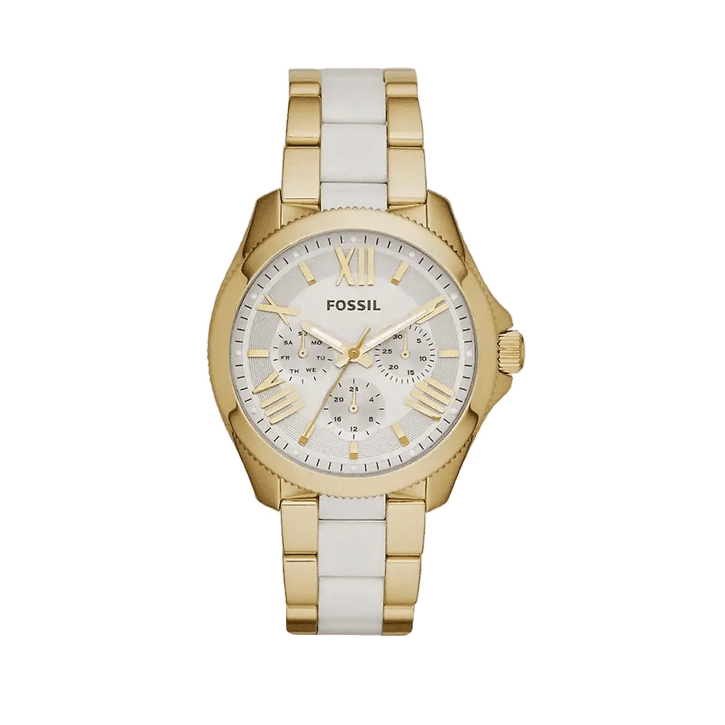 Fossil Cecile Multifunction White Dial Two-Tone Gold Tone Stainless Steel Women's Watch | Fossil AM4545 - VERSE -