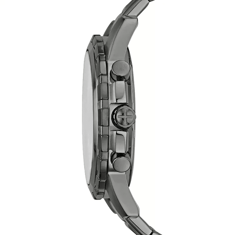 Fossil Dean Chronograph Black Dial Smoke Grey Stainless Steel Men's Watch | Fossil FS4721 - VERSE -
