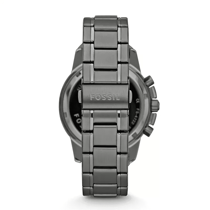 Fossil Dean Chronograph Black Dial Smoke Grey Stainless Steel Men's Watch | Fossil FS4721 - VERSE -