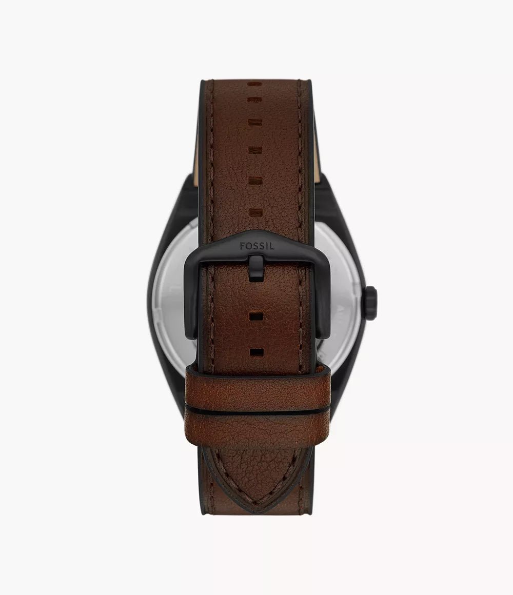 Fossil Everett Automatic Dark Brown Leather Men’s Watch | Fossil ME3207 - VERSE - 