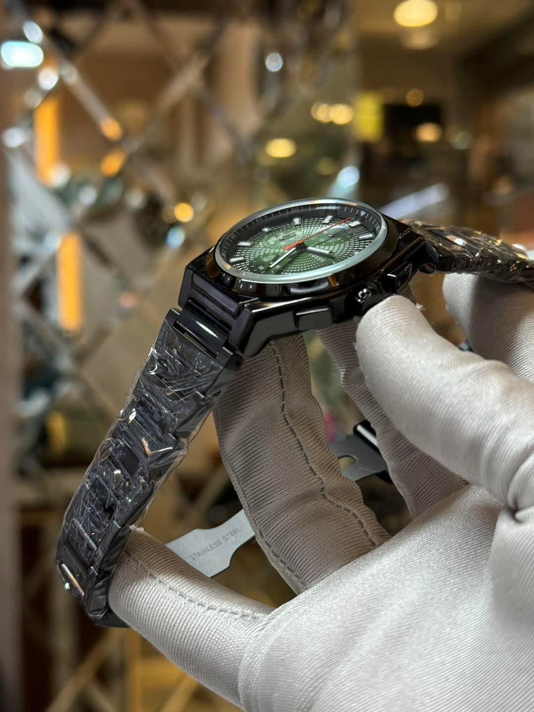 Fossil Everett Chronograph | Black Chain Green Dial - ( Double A ) - VERSE - 