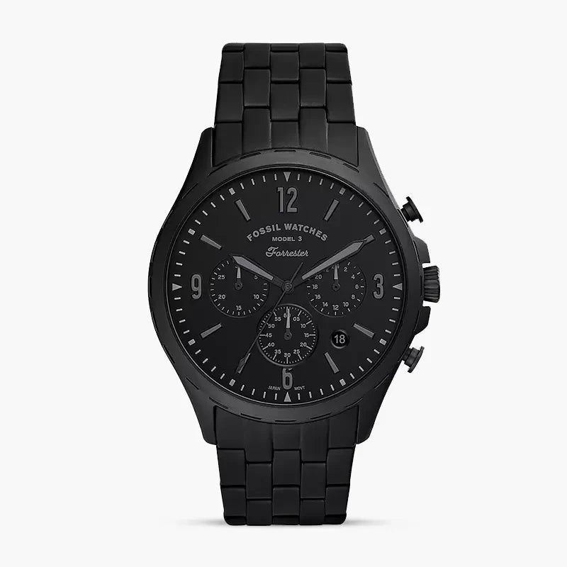 Fossil Forrester Chronograph Black Stainless Steel Men’s Watch | Fossil FS5697 - VERSE - 