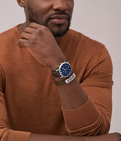 Fossil FS6018 Neutra Chronograph Brown Leather Men’s Watch | Fossil FS6018 - VERSE - 