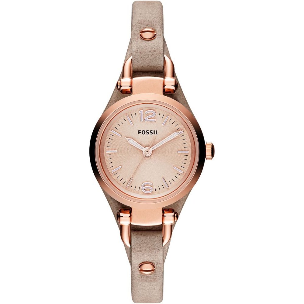 Fossil Georgia Mini Rose Gold Dial Sand Leather Women's Watch | Fossil ES3262 - VERSE -