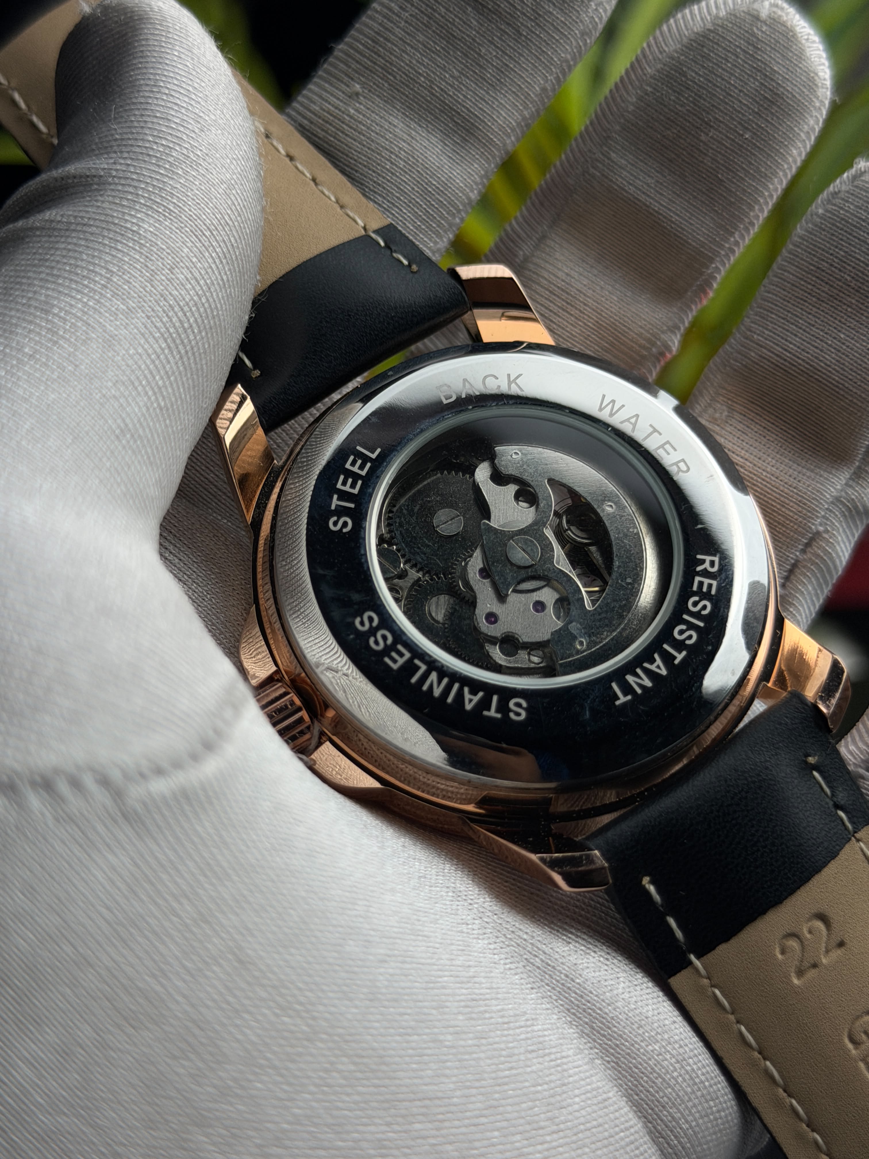 Fossil Grant Automatic | Brown Leather Rose Gold Tone - ( Double A ) - VERSE -