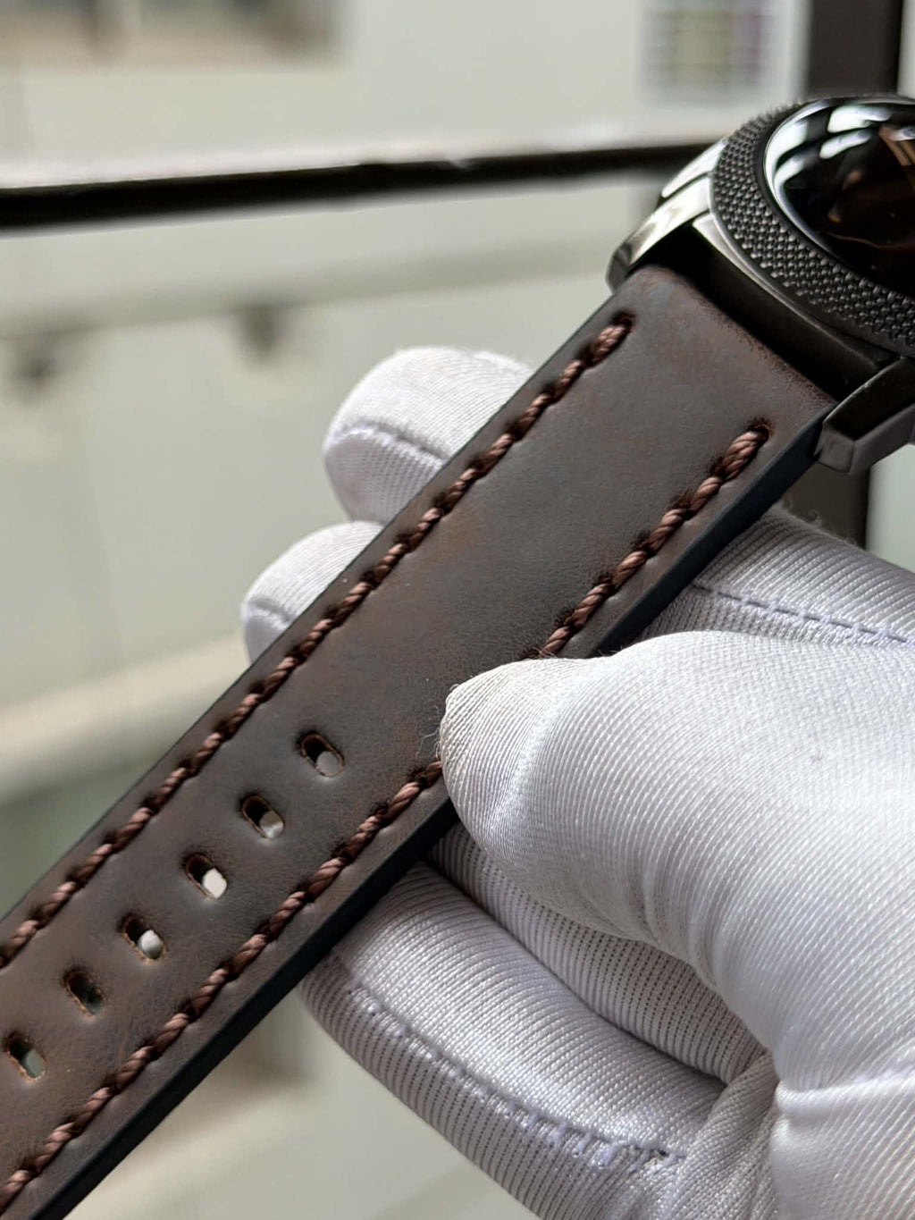Fossil Machine Quartz Three-Hand Day-Date | Black Dial Brown Leather - ( Double A ) - VERSE -