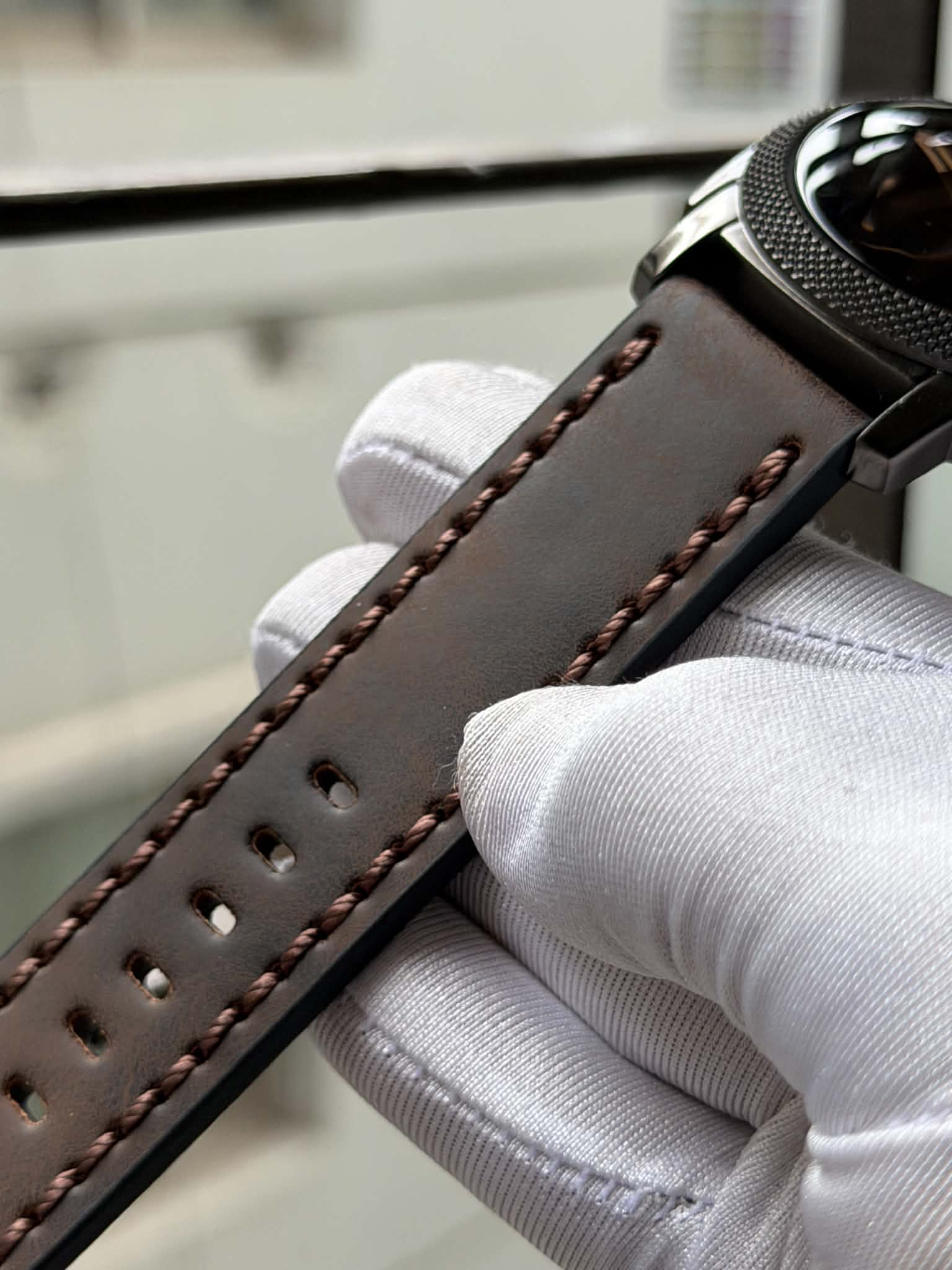Fossil Machine Quartz Three-Hand Day-Date | Black Dial Brown Leather - ( Double A ) - VERSE -