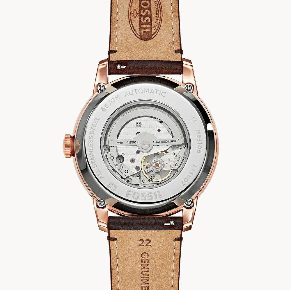 Fossil ME3105 Townsman Automatic Brown Leather Men’s Watch | Fossil ME3105 - VERSE - 