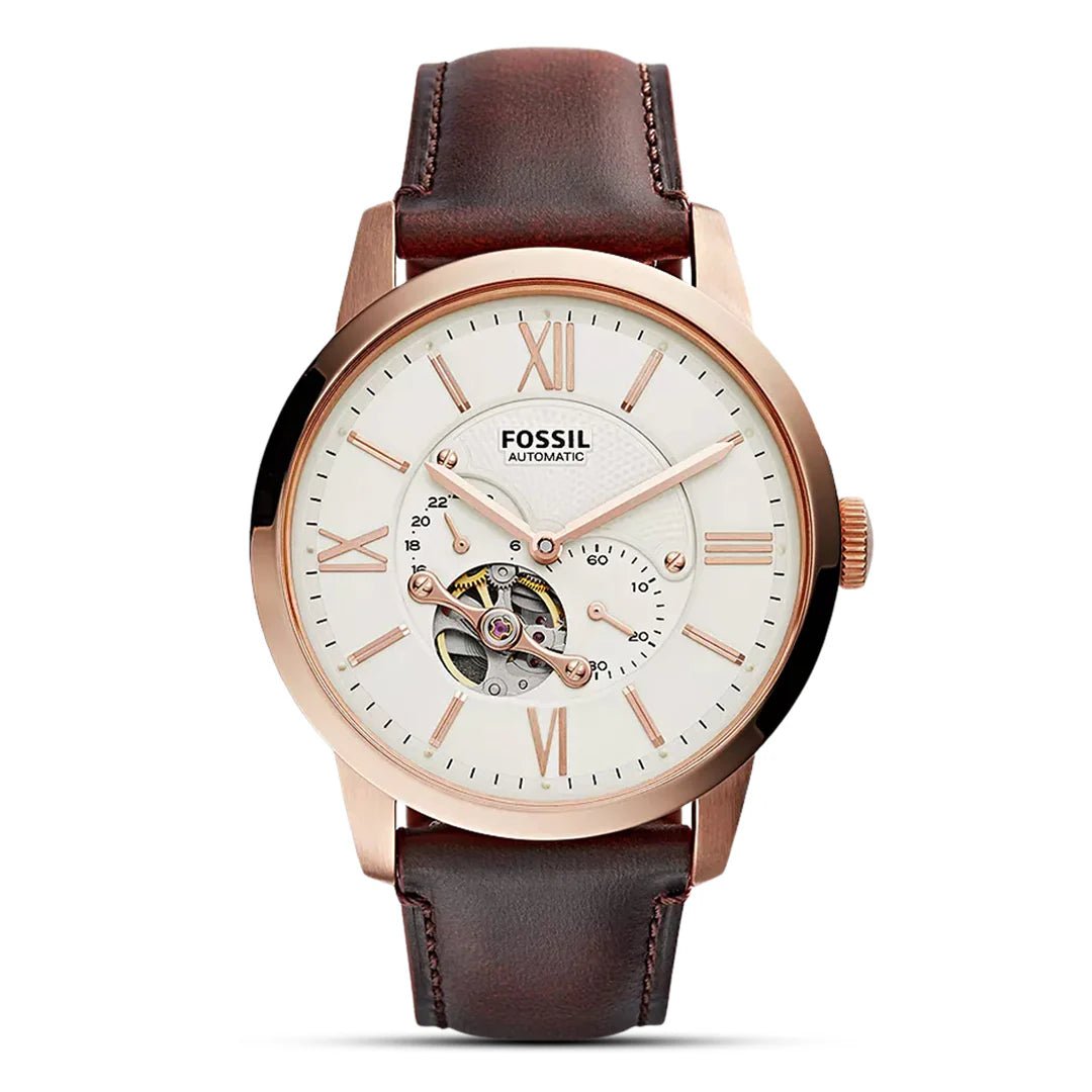 Fossil ME3105 Townsman Automatic Brown Leather Men’s Watch | Fossil ME3105 - VERSE - 