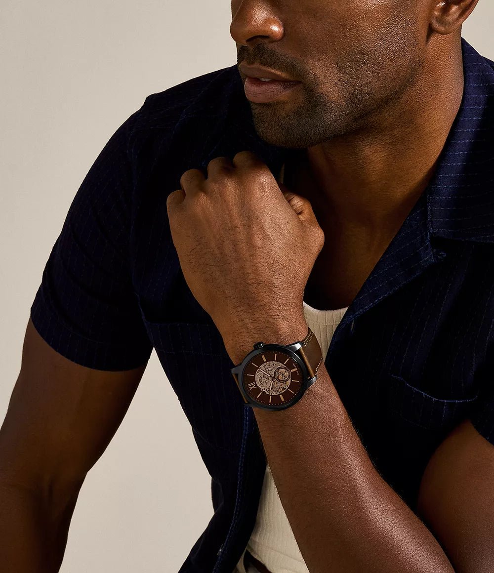 Fossil ME3155 Townsman Automatic brown Leather Men’s Watch | Fossil ME3155 - VERSE - 