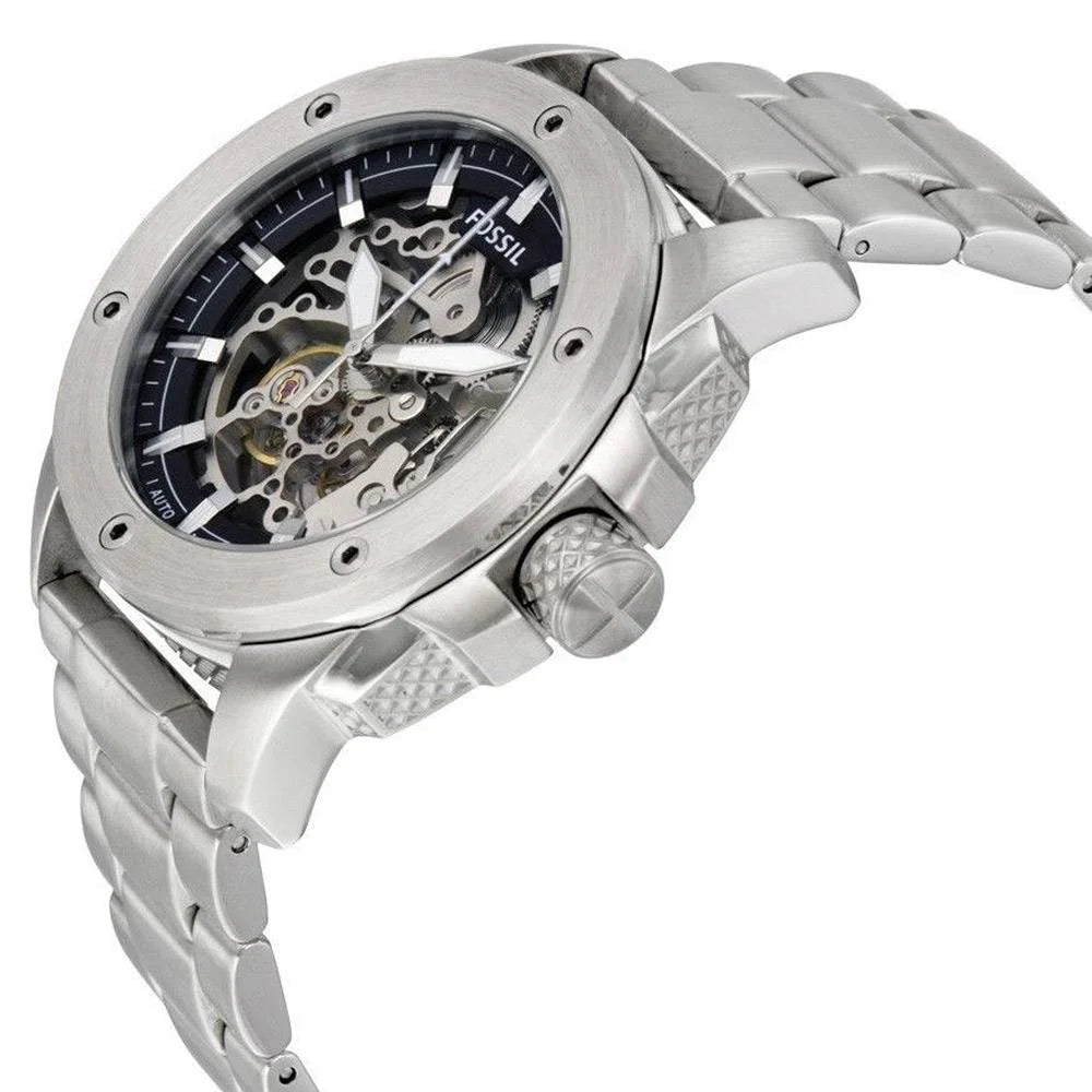 Fossil Modern Machine Automatic Silver Stainless Steel Men’s Watch | Model ME3081 - VERSE - 