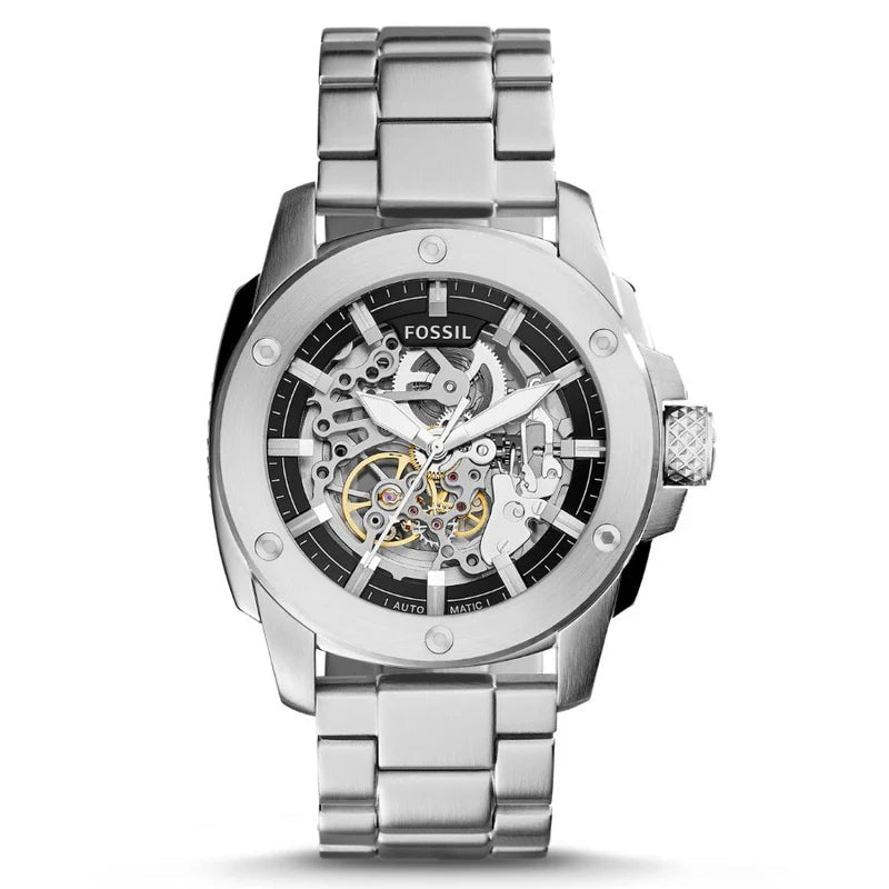 Fossil Modern Machine Automatic Silver Stainless Steel Men’s Watch | Model ME3081 - VERSE - 