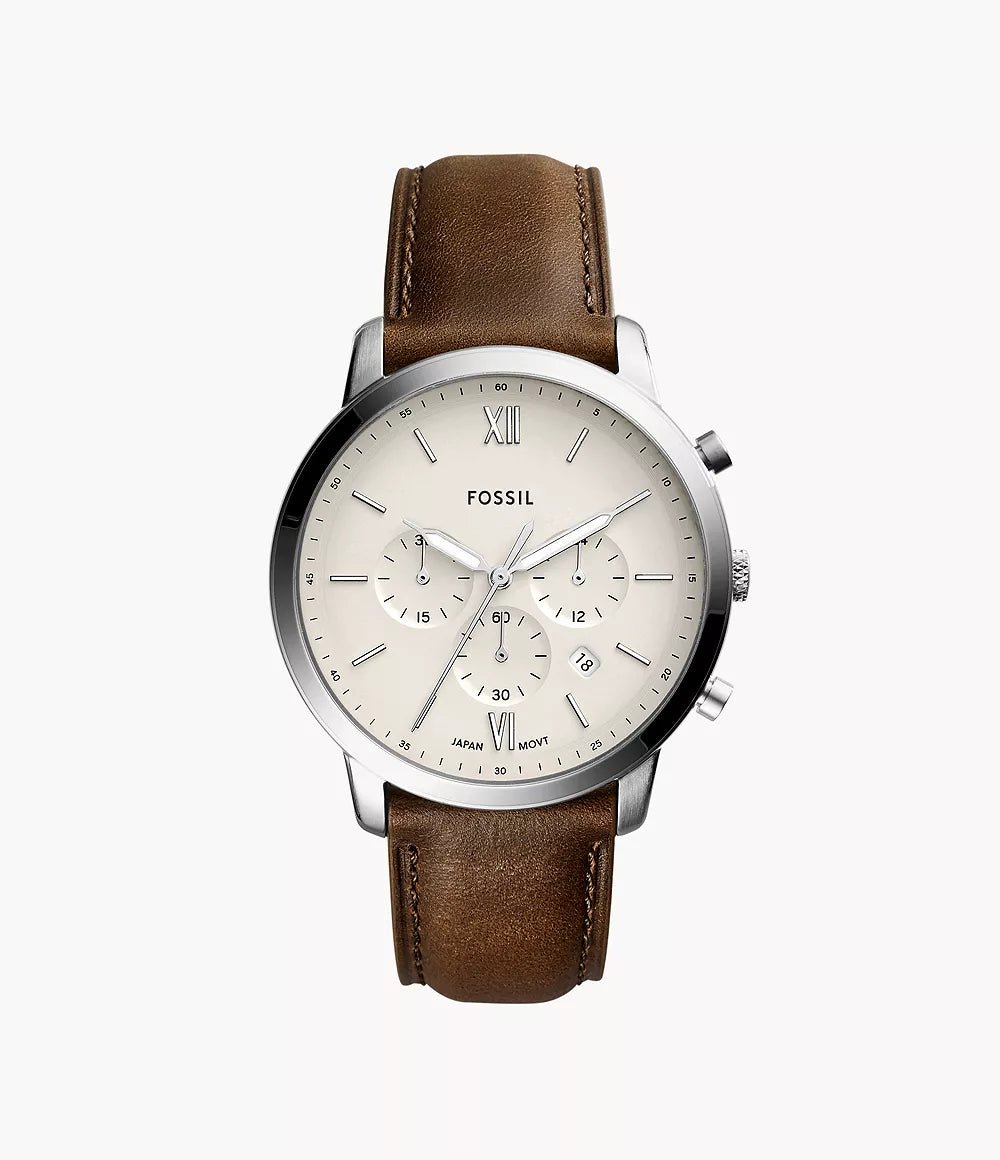 FOSSIL Neutra Chronograph Cream/Beige Dial Men's Watch FS5380 - VERSE - 