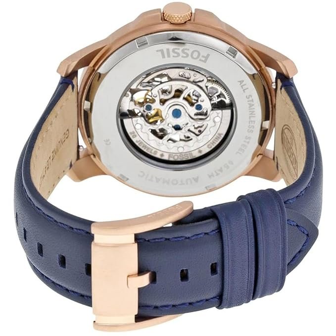 Fossil Townsman Automatic Navy Leather Men’s Watch | Fossil ME3054 - VERSE - 