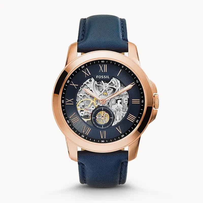 Fossil Townsman Automatic Navy Leather Men’s Watch | Fossil ME3054 - VERSE - 