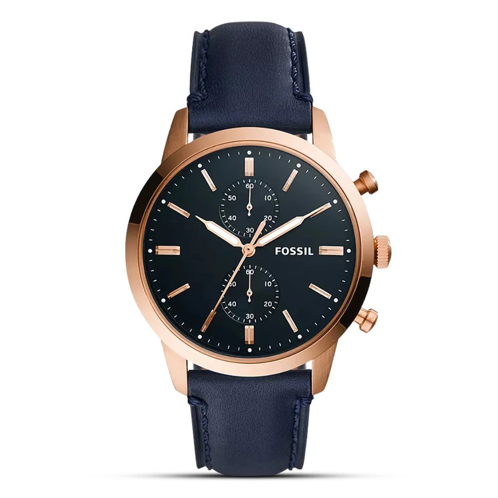Fossil Townsman Chronograph Navy Blue Leather Men’s Watch | Fossil FS5436 - VERSE - 