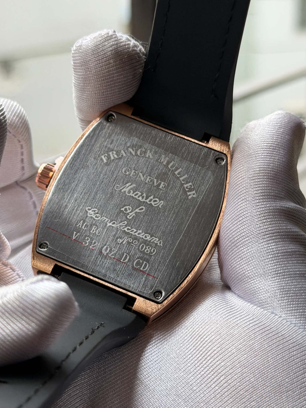 Franck Muller Vanguard Yachting "Cintrée Curvex" Quartz | Black Leather RoseGold Case - ( Double A) - VERSE -