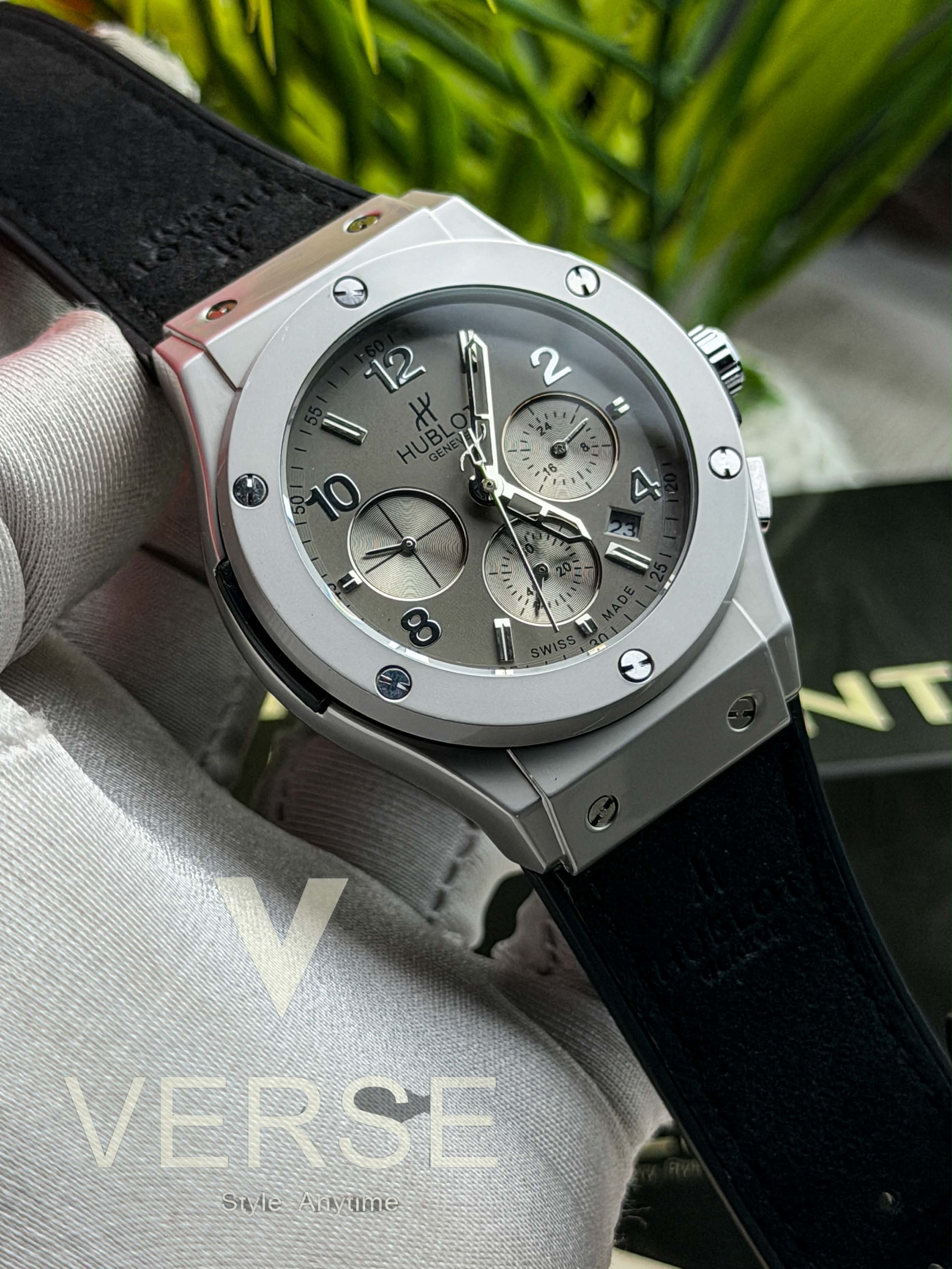 Hublot Big Bang Chronograph | Slate Grey Dial Black Strap - ( Double A ) - VERSE -