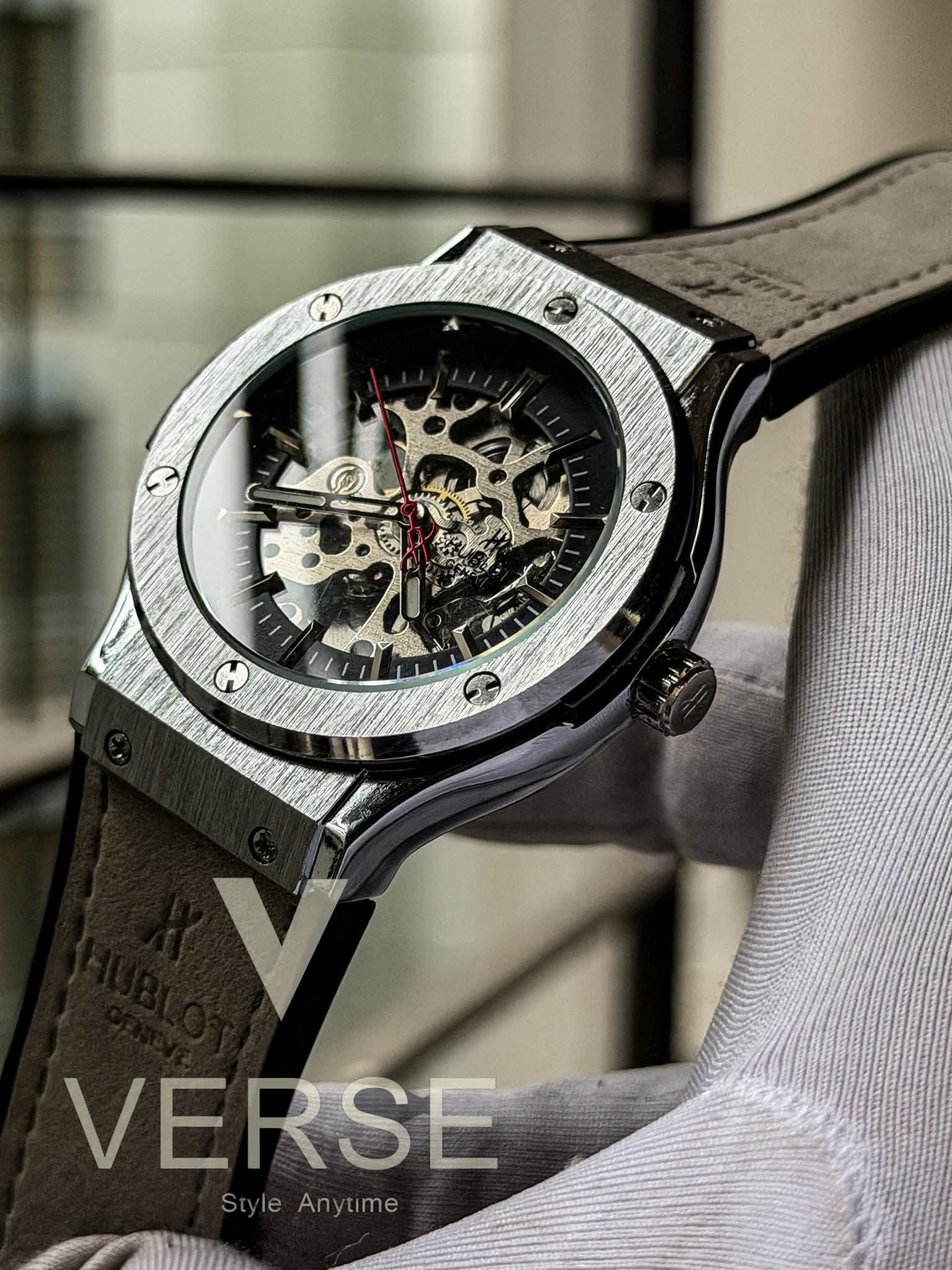 Hublot CF Automatic | Grey Belt Silver Case - ( Double A ) - VERSE - 