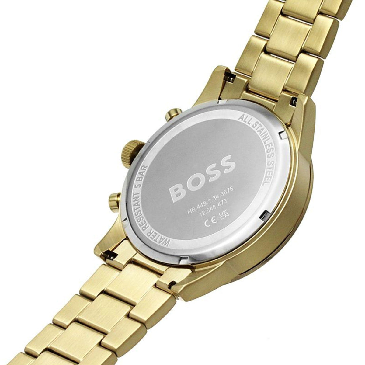 Hugo Boss Allure Chronograph Green Dial Yellow Gold Stainless Steel Men's Watch | Hugo Boss 1513923 - VERSE -