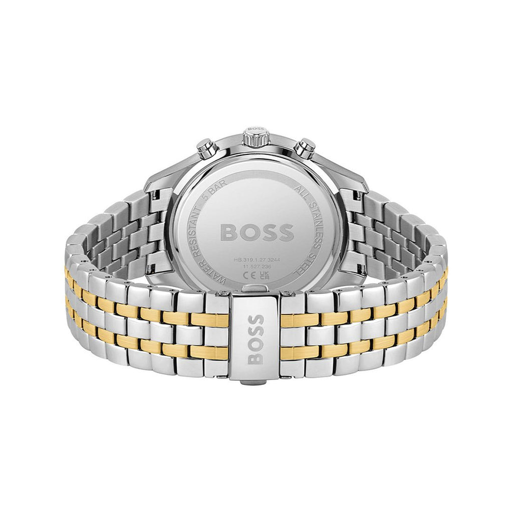 Hugo Boss Associate Chronograph Navy Blue Dial Two-Tone Stainless Steel Men's Watch | Hugo Boss 1513976 - VERSE -
